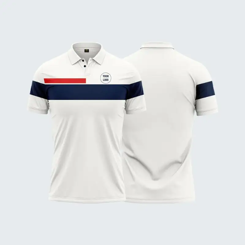 100% Polyester Đồng bằng màu trắng tùy chỉnh quần vợt Polo T-Shirt nhiều cổ áo tùy chọn không giới hạn bảng màu & tùy chỉnh