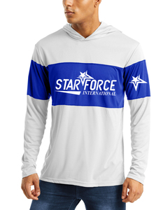 Chemise de pêche respirant coupe-vent solide Polyester matériel taille été hommes UPF 50 + Protection solaire sweat à capuche à manches longues Jersey - Product Image 4