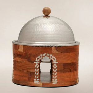 Hot Selling Metal Casserole Dish and Arabic <b>Pot</b> With Unique Gold Finish Shiny Plated Handmade Food Warmer for Kitchenware - Product Image 6