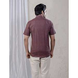 Camisa de Hombre de Manga Corta 100% Algodón Estampada, Casual y de Esmoquin, Corte Ajustado, Tejido Popelina Transpirable, Moda ODM - Product Image 6