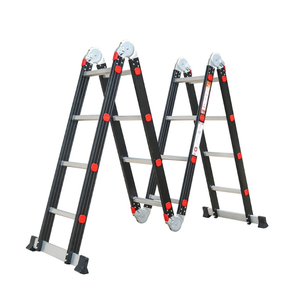 High Quality NVLG <b>Aluminum</b> Multi-Shape Folding <b>Ladder</b> for Safe Household Outdoor Activity Modern for Supermarket Staircase Use - Product Image 5