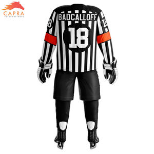 Uniformes de Hockey sobre Hielo de la Marca CAPRA, Conjuntos de Camisetas de Entrenamiento para Equipos, 100% Poliéster con Transferencia Térmica, Venta al Por Mayor de Fábrica, Personalizados, de Alta Calidad - Product Image 5