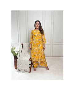 Kurti Romano Brillante de Exportación, Traje Étnico Estampado a Mano para Mujer, Conjunto de Traje para Fiestas, Bodas y Celebraciones - Product Image 1