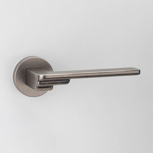 Poignée en laiton antique sur alliage de zinc rose, design étagé, finition vintage, levier de porte <span class=keywords><strong>rond</strong></span> avec rosette pour chambre à coucher, salle de bain, bureau - Product Image 5