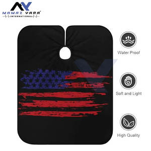 Vente chaude Cape de salon professionnelle en polyester noir imperméable pour la coupe de cheveux, le lavage, le coiffage, les ciseaux de barbier - Product Image 4