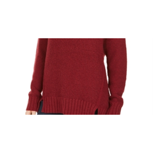 Maglione Casual da Donna Style & Co Rosso con Collo a V, Traspirante in Maglia per Autunno e Inverno, Taglia Media con Decorazione a Motivo in Pizzo - Product Image 3