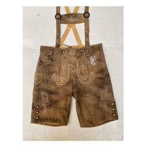 2024 bavarois Oktoberfest Lederhosen haut allemand homme décontracté brodé léger court garçons fête tenue bouton mouche OEM - Product Image 4