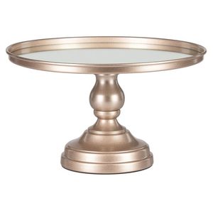 Support à gâteau en métal large pour la présentation de gâteaux et de desserts avec une finition classique, base solide, design fiable, centre de table - Product Image 2