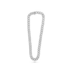 Vente de gros Chaîne cubaine en or 10 ct 12mm 16 pouces 18 ct diamants naturels glacés plaqués or pour dames pour les fêtes, les mariages et les cadeaux - Product Image 3
