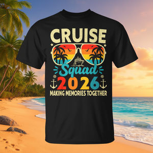 T-shirt coordinata per il viaggio estivo 2026 Cruise Squad - Perfetta per il gruppo e promozionale - Product Image 3