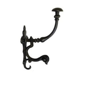 Set of 2 Pcs <b>Black</b> Iron Wall <b>Hooks</b> Mounted Coat <b>Hook</b> for Home Farmhouse Coats Bags Hats Towels Use - Product Image 6