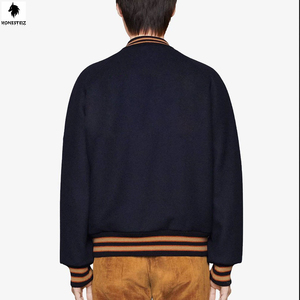 Chaqueta universitaria de lana de alta calidad para hombre, cómoda chaqueta deportiva ligera a prueba de viento con cuello levantado y letras cálidas para invierno - Product Image 4