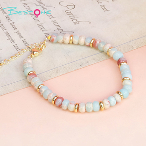 Braccialetto BESTONE regolabile con perline in pietra naturale, stile boho alla moda, regalo <span class=keywords><strong>per</strong></span> coppie e amici. - Product Image 3
