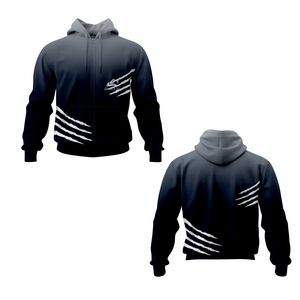 Sweat à capuche zippé sur mesure avec impression numérique et broderie, nouveau design, en polaire, streetwear d'hiver, col à capuche - Product Image 3