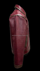 Men's Modern Leather Jacket Canvas Detail Winter Waterproof Breathable Windproof Zipper Durable Casual Design for <b>Road</b> <b>Trips</b> - Product Image 6