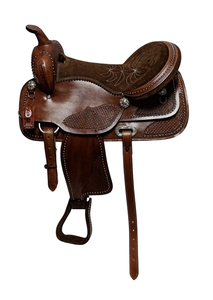 Juego de sillas de montar de cuero genuino de primera calidad, combinación perfecta para carreras de inglés de resistencia occidental para montar a caballo - Product Image 6