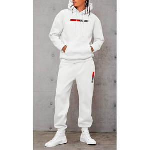 ชุดวอร์มผู้ชายแบบ 2 ชิ้น มีฮู้ด สีพื้น ชุดลำลองสไตล์สปอร์ต ดีไซน์ล่าสุดปี 2026 - Product Image 1