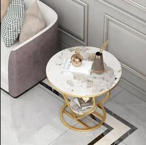 Mesa Auxiliar de Primera Calidad con Mármol Italiano, Mesa Auxiliar Moderna para el Hogar, Mesa de Metal de Primera Calidad, Personalizable - Product Image 5
