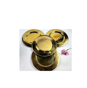 Assiette de chargeur en laiton assiettes de chargeur en or sûres pour dîner assiettes et Offre Spéciale de mariage - Product Image 1