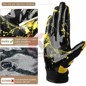 ถุงมือหนัง PU ถุงมือฟุตบอลรับอเมริกัน - Product Image 4