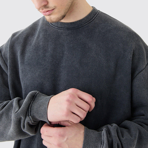 Sweat-shirts délavés à l'acide 2026 pour hommes – Vêtements de sport légers et décontractés – Coupe ample 100 % coton - Product Image 3