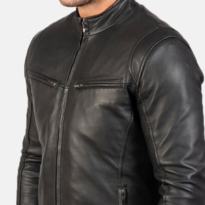 Veste en cuir 2025 de haute qualité avec design OEM personnalisée hiver lavable 100% coton vestes en cuir pour hommes veste pour hommes - Product Image 5