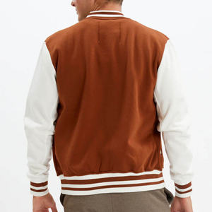 Veste de baseball décontractée d'automne à col montant et fermeture éclair, veste universitaire de baseball pour hommes - Product Image 4