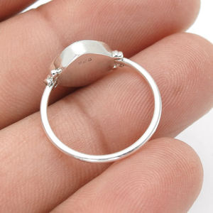 Anillo con forma de cojín de piedras preciosas turquesas naturales de Plata de Ley 925 de buena calidad para uso diario, joyería hecha a mano - Product Image 5