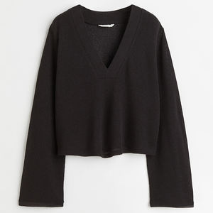 Sudadera corta de gran tamaño con logotipo personalizado de alta calidad para mujer, Jersey de punto de algodón 100%, envío directo, sin pedido mínimo - Product Image 1