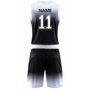 Livraison rapide d'usine, maillots de basket-ball personnalisés imprimés, ensembles uniformes, vente en gros, entraînement d'équipe, 100% polyester, séchage rapide, respirant - Product Image 5