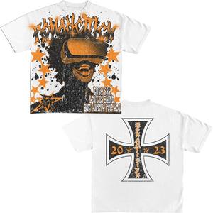 เสื้อยืดคอกลมสำหรับผู้ชายแบบคลาสสิกผ้าฝ้าย100% พิมพ์ลายย้อมสีล้วนสำหรับฤดูร้อนฤดูใบไม้ร่วงมีให้เลือกหลายสี - Product Image 3