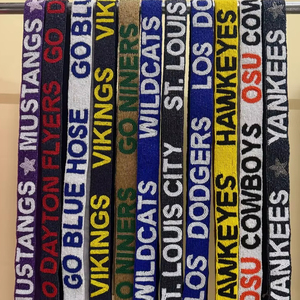 Vintage Luxury Blue Orange Handmade Glass Beaded Belts Guitar Strap Custom Length <b>Star</b> Purse Embroidery Seed Design Eco-Friendly - Product Image 1