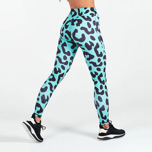 Leggings en Spandex doux Paisley taille moyenne pour femmes avec contrôle du ventre pantalon de Yoga en tissu de maille respirant écologique - Product Image 6