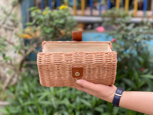 Bolso de mimbre hecho a mano de moda respetuoso con el medio ambiente de alta calidad bolso de paja para mujer - Product Image 5