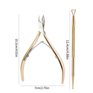 Juego de Manicura de 2/3/4 Piezas, Juego de Cortaúñas de Acero Inoxidable, Cortacutículas, Empujador de Cutículas, Tijeras para Piel Muerta, Removedor de Cutículas, Herramientas para Uñas - Product Image 4