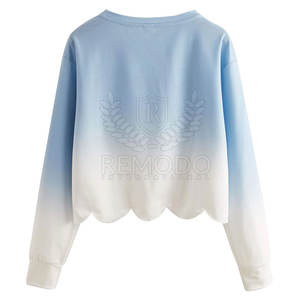 Vêtements décontractés crop top sweats spandex polyester fait crop top sweatshirts manches longues crop top sweatshirts - Product Image 2