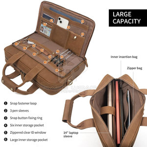 Custom Design Genuine Leather <b>Laptop</b> Bag Padded Carry <b>Case</b> Wholesale Price 2026 High Quality <b>Laptop</b> Bag For Best Online Sale - Product Image 5