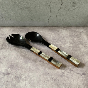 Cucharas de Cuerno de Búfalo para Servir Ensaladas, Café y Té, Estilo para el Hogar, Bodas y Navidad, Empaquetadas en Cajas - Product Image 2