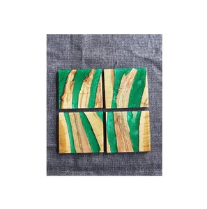 Handmade Wood and Resin Coaster for <b>Water</b> for Carved Design Piece with Stand Hot Sale - Product Image 3