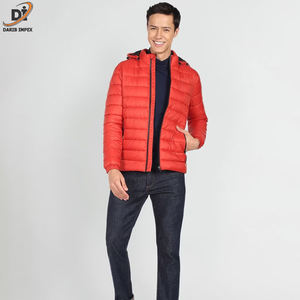 Chaqueta acolchada hecha en fábrica para hombre de nailon 100% al por mayor, estilo lujoso de la mejor calidad, cuello largo y fino con capucha, popular para invierno - Product Image 4