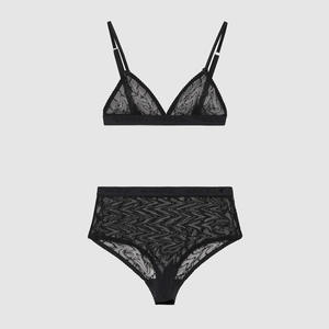 Set Lingerie di Lusso da <span class=keywords><strong>Donna</strong></span> Firmato GG Due Pezzi con Body Sexy Trasparente - Product Image 4