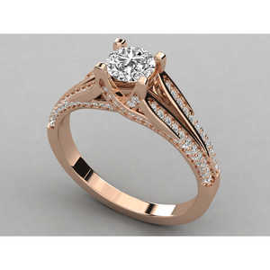 Bague solitaire en or 10 carats avec diamant brillant cultivé en laboratoire - Product Image 4