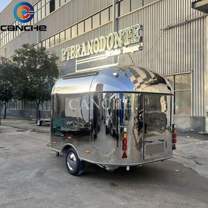 Chariot de restauration mobile multifonctionnel en acier inoxydable pour pizza, café, glaces, mini-remorque alimentaire, camion de cuisine complète, snack-bar - Product Image 4