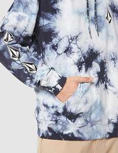 100% Cotton Heavyweight Acid Wash Vintage French Terry <b>Hoodie</b> Embossed 3D Tie Dye Printing Sun Faded With Distressed Garment - Product Image 3