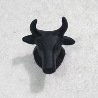仿古牛头形状锌合金抽屉拉手旋钮，适用于厨房橱柜装饰把手，新颖设计，耐用的表面处理