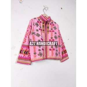 Chaqueta de Terciopelo y Algodón Hecha a Mano, Ropa de Invierno, Chaqueta de Tela de Terciopelo de Verano con Bordado Suzani, Abrigo Térmico para Mujer, Estilo Bata - Product Image 5