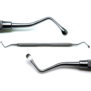 Curetas dentales quirúrgicas de acero inoxidable Curetas dentales de hueso Lucas 2,5mm 3,5mm 4mm Punta azul Cureta de cirugía Periodontal - Product Image 6