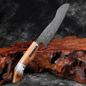 Couteau de chef en acier Damas couteau de chef tranchant japonais couteau de chef en résine blanche et manche en bois OEM ODM personnalisé en gros - Product Image 5