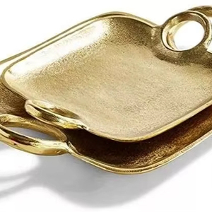 ถาดเสิร์ฟอลูมิเนียมทอง - Product Image 1