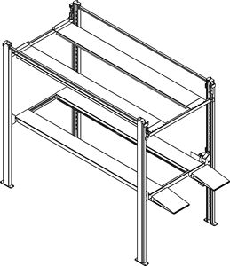 मल्टी लेवल 4 पोस्ट कार स्टोरेज लिफ्ट लिफ्ट, हाइड्रोलिक कार पार्किंग लिफ्ट - Product Image 4